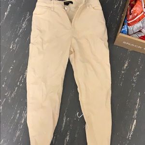 cream forever21 corduroy pants